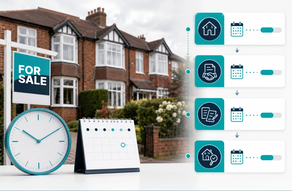 How long on average it takes to sell a house in the UK?